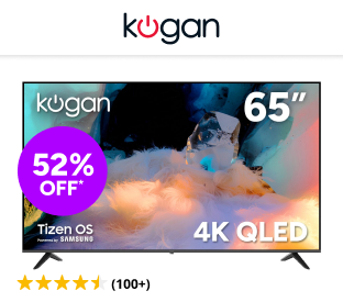 Kogan 65" QLED 4K Tizen Smart TV Product Image