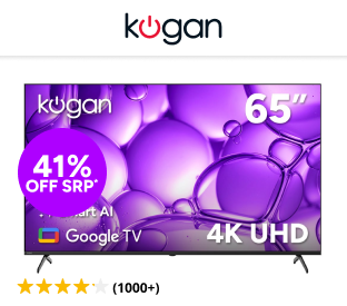 Kogan 65" LED 4K Smart AI Google TV Product Image