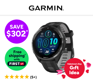 Garmin Forerunner 965 Smart Sports Watch (Carbon Grey DLC Titanium with Black/Powder Grey Band, 47mm) Product Image