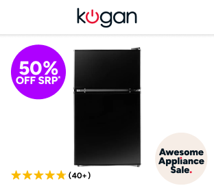 Kogan 87L Top Mount Fridge (Black) Product Image