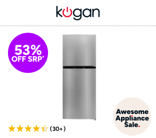 Kogan 197L Top Mount Fridge (Stainless Steel) Product Image