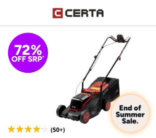 Certa PowerPlus 20V 33cm Brushless Lawn Mower Kit Product Image