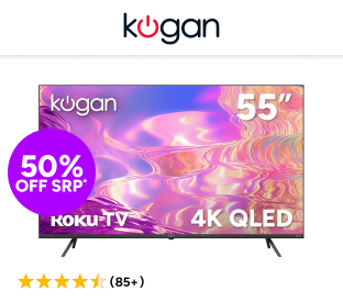 Kogan 55" QLED 4K Smart Roku TV Product Image