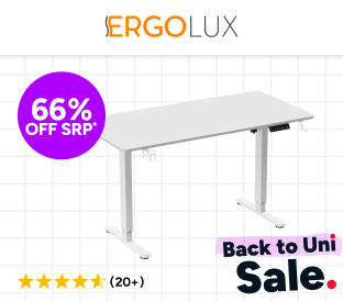 Ergolux Electric Standing Desk 140 x 70cm (White/White) Product Image