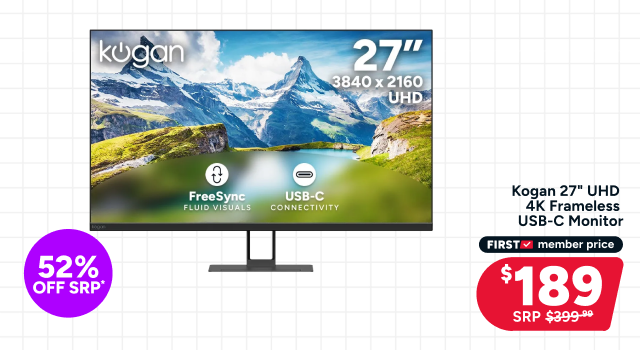 Kogan 27" UHD 4K Frameless USB-C Monitor