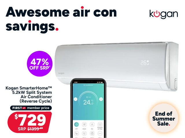 Kogan SmarterHome™ 5.2kW Inverter Split System Air Conditioner (Reverse Cycle)