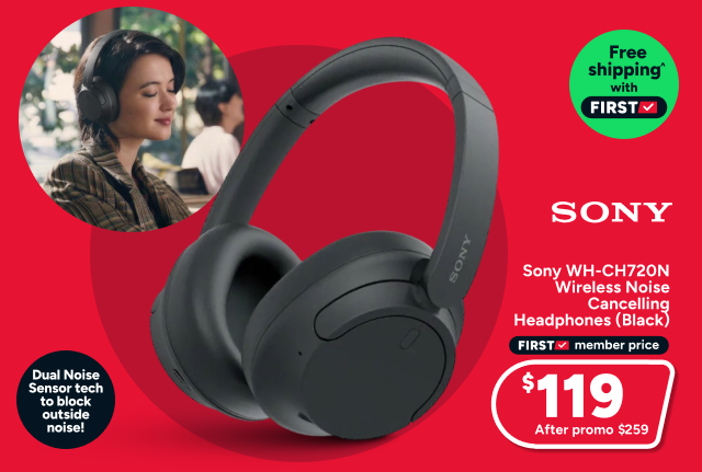 Sony WH-CH720N Wireless Noise Cancelling Headphones (Black)