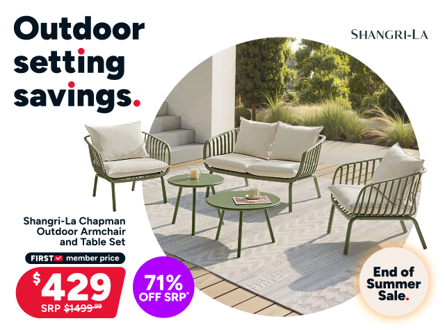 Shangri-La Chapman Outdoor Armchair and Table Set