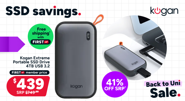 Kogan Extreme Portable SSD Drive 4TB USB 3.2