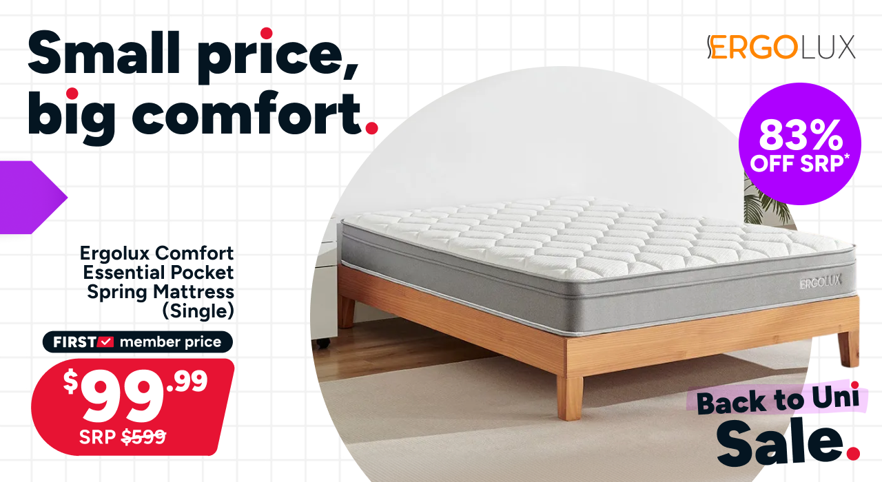 Ergolux Comfort Essential Pocket Spring Mattress (Single)