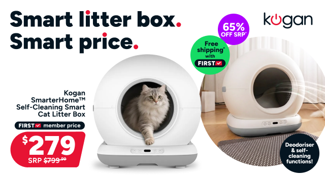Kogan SmarterHome™ Automatic Self-Cleaning Smart Cat Litter Box