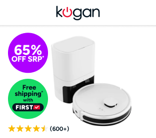 Kogan SmarterHome™ LX16 Robot Vacuum Cleaner and Mop with Auto-Empty Dock Product Image