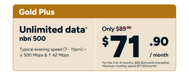 Kogan Internet - Gold Plus Plan