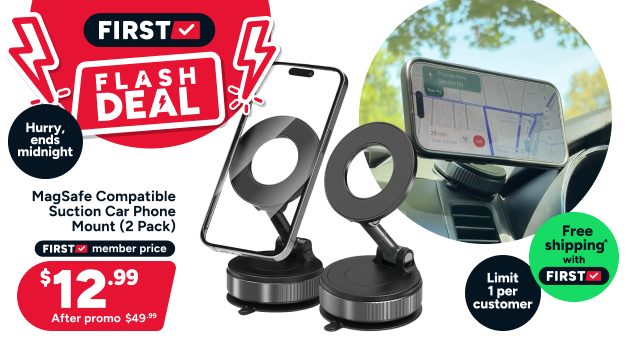 MagSafe Compatible Suction Car Phone Mount (2 Pack)