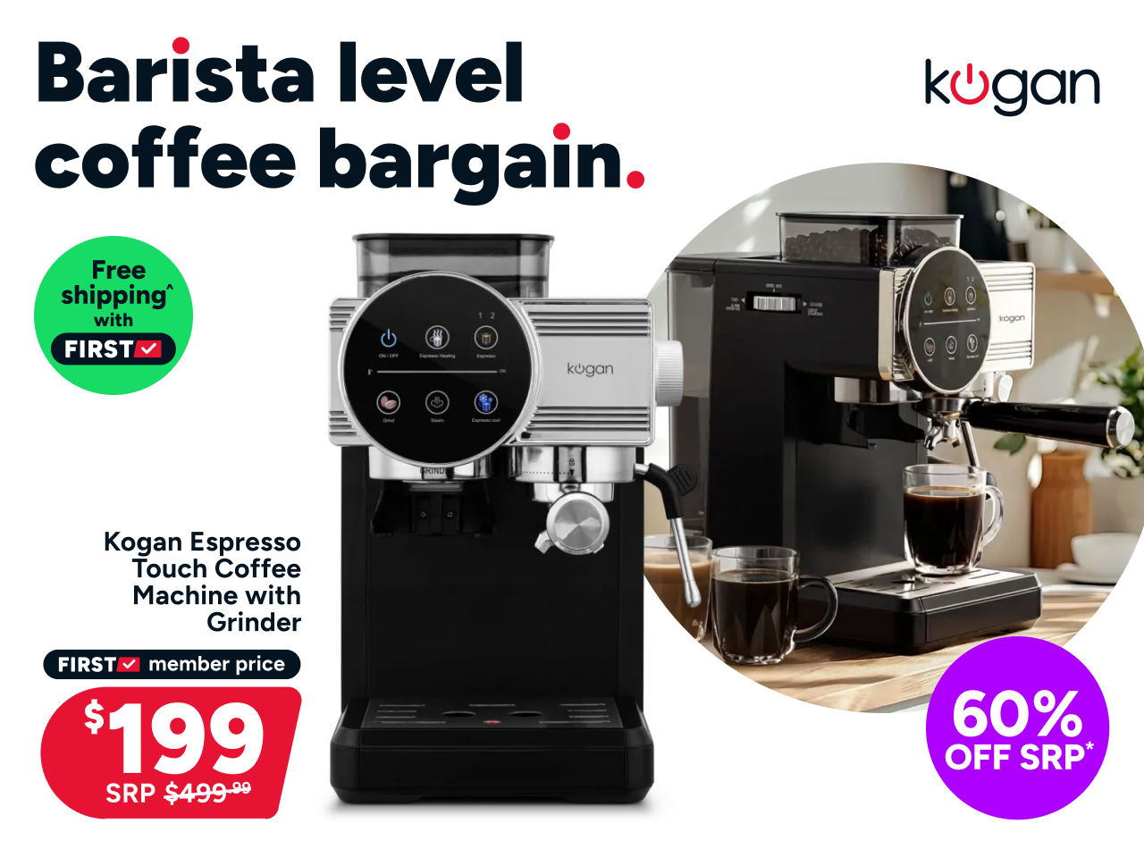 Kogan Espresso Touch Coffee Machine with Grinder