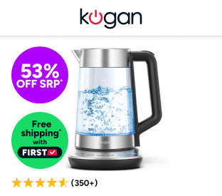 Kogan 1.7L Double Wall Glass Smart Kettle Product Image
