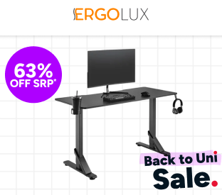 Ergolux Heavy Duty Height Adjustable Desk 136cm x 60cm Product Image
