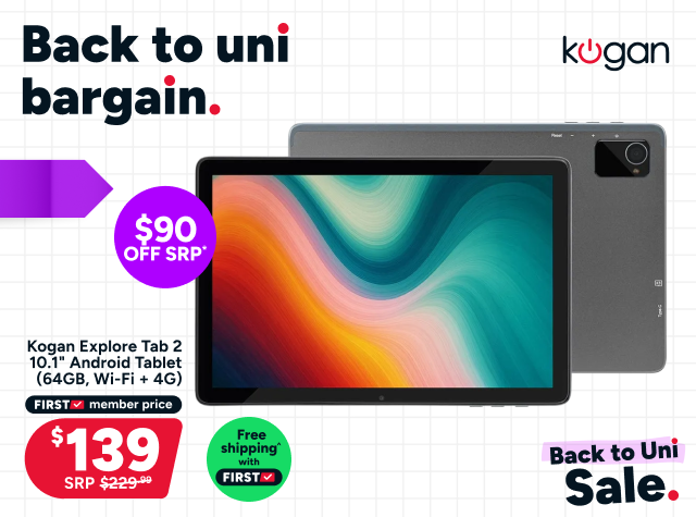 Kogan Explore Tab 2 10.1" Android Tablet (64GB, Wi-Fi + 4G)