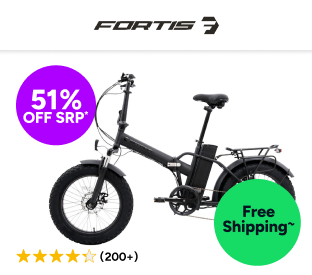 Fortis Shimano 7-Speed 20" Fat Tyre Foldable Electric Bike Product Image