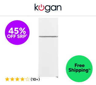 Kogan 247L Top Mount Fridge (White) Product Image