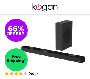 Kogan 5.1.2 Channel 200W Dolby Atmos Soundbar with Wireless Subwoofer Product Image