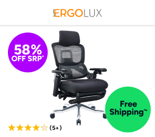 Ergolux Elite Ergonomic Foam Office Chair with Footrest Product Image