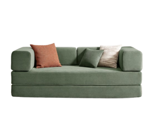 Ovela Mia 3 Seater Corduroy Compressed Sofa Bed (Green) Product Image