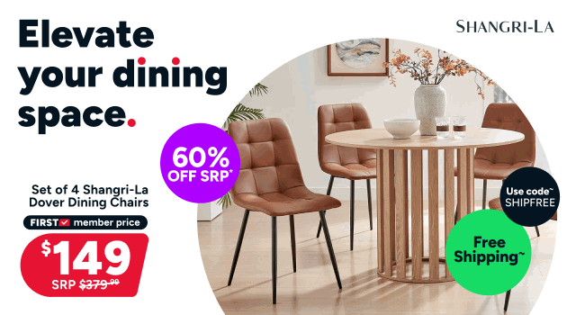 Set of 4 Shangri-La Dover Dining Chairs