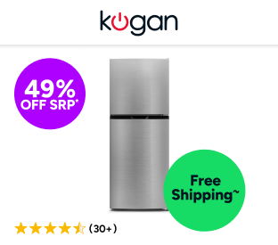 Kogan 197L Top Mount Fridge (Stainless Steel) Product Image