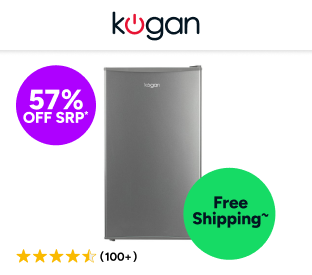 Kogan 93L Bar Fridge (Silver) Product Image