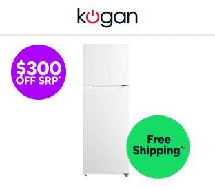 Kogan 338L Top Mount Fridge (White) Product Image
