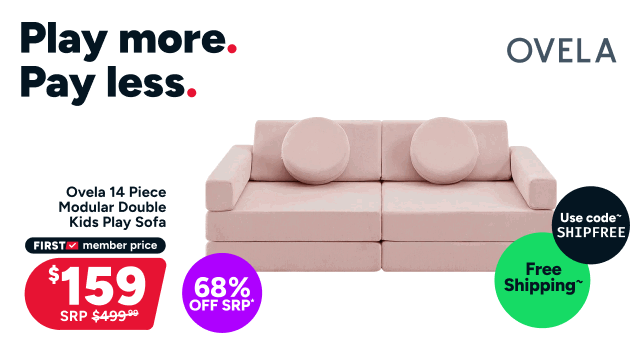 Ovela 14 Piece Modular Double Kids Play Sofa
