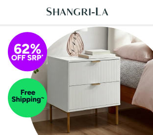 Shangri-La Lilah 2-Drawer Ribbed Bedside Table Product Image