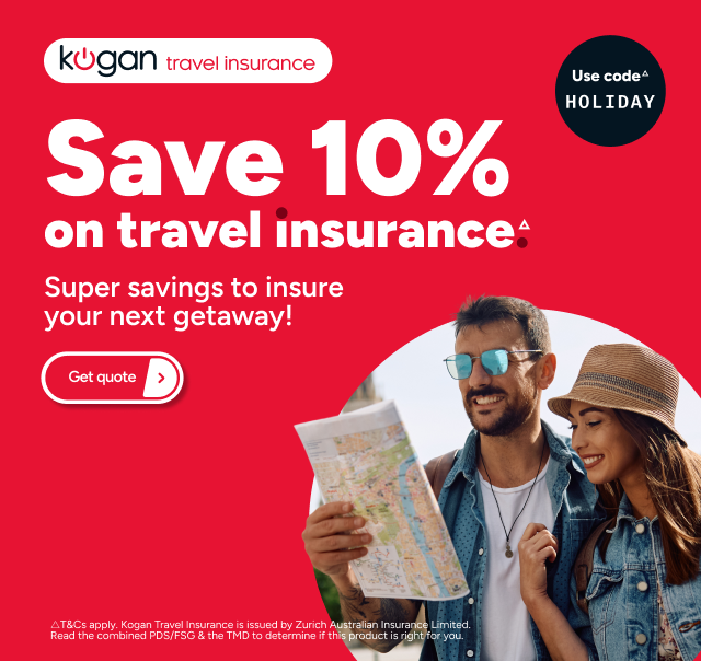 Kogan Travel Insurance - 10% OFF △