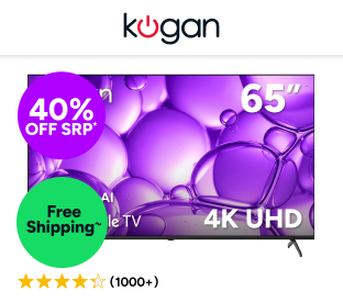 Kogan 65" LED 4K Smart AI Google TV Product Image