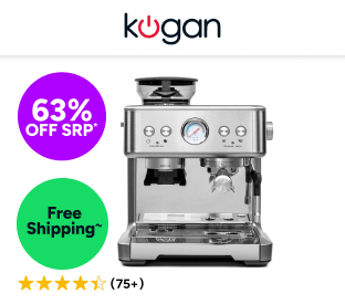Kogan Dual Thermoblock Espresso Coffee Machine with Grinder Product Image