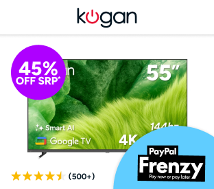 Kogan 55" QLED 4K 144Hz Smart AI Google TV Product Image