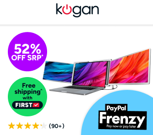 Kogan XPRESSO 14" Full HD Pro Dual Screen Tri-Fold Portable Monitor for 14” - 17” Laptops Product Image