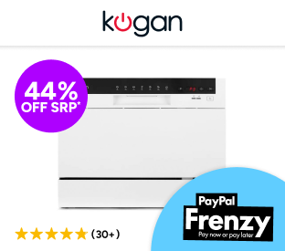 Kogan Benchtop Dishwasher (6 Place, White) Product Image