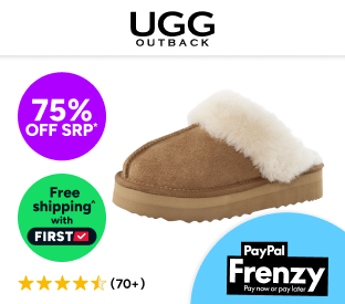 UGG Outback Premium Australian Sheepskin Platform Scuff Slides Product Image