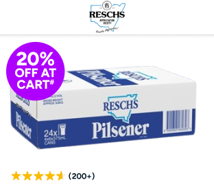 Reschs Pilsener (Case of 24 Cans) Product Image