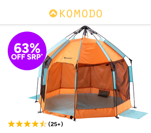 Komodo 4 Person Pop Up Beach Tent  Product Image