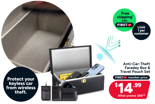 Anti-Car-Theft Faraday Box and Travel Pouch Set