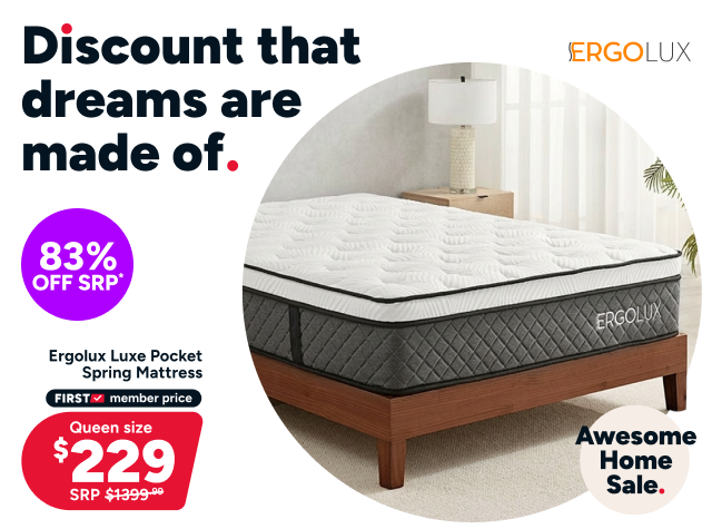 Ergolux Luxe Pocket Spring Mattress (Queen)