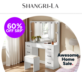 Shangri-La 2 Piece Napa Dressing Table and Stool Set Product Image