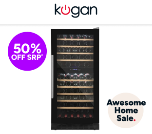 Kogan 119 Bottle Dual Zone Wine Fridge Product Image