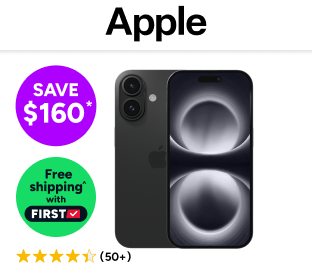 Apple iPhone 16 (128GB, Black) Product Image