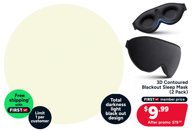 3D Blackout Sleep Mask (2 Pack)