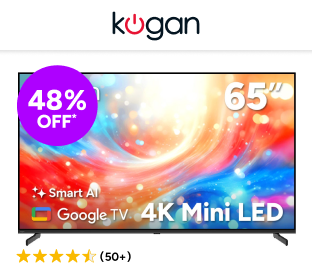 Kogan 65" Mini-LED QLED 4K Smart AI Google TV Product Image