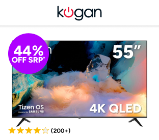 Kogan 55" QLED 4K Tizen Smart TV (with Samsung TV Plus) Product Image